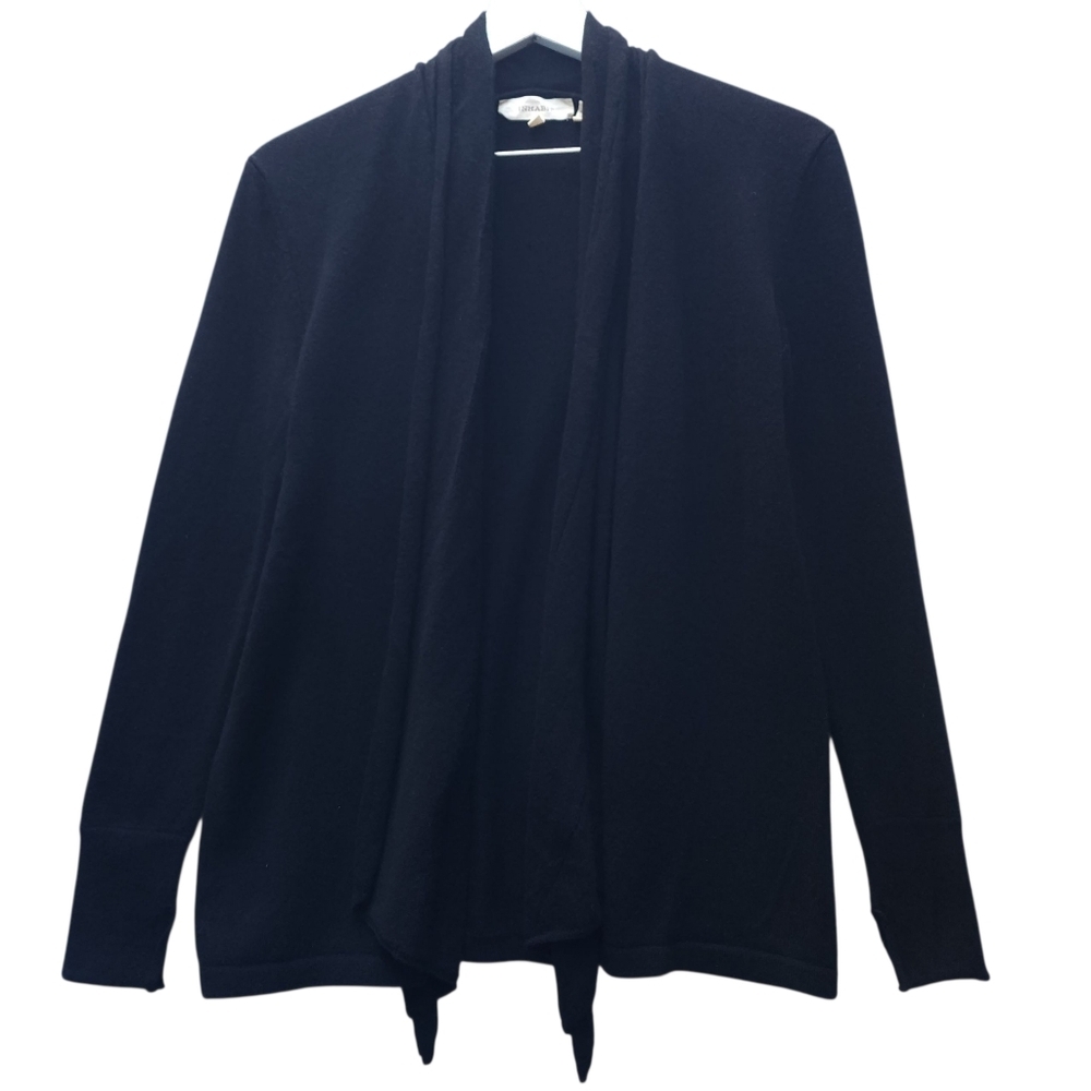 Inhabit Cashmere Open Front Distressed Cardigan